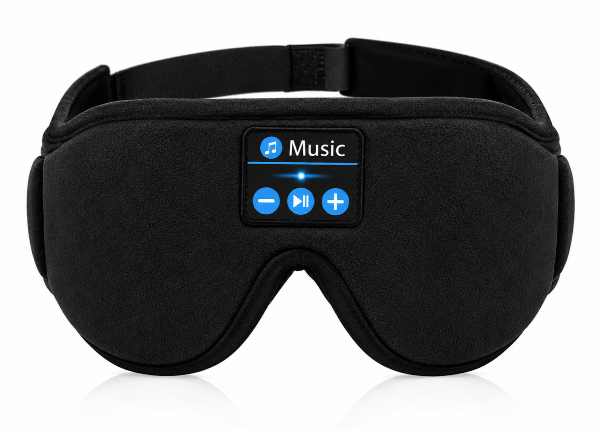 Zzzen Mask – Midnight Black 3D Bluetooth sleep headphones